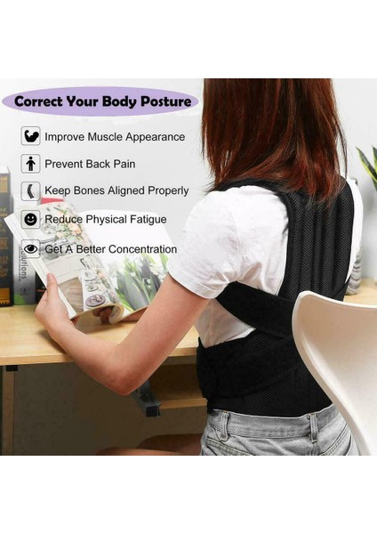Dik Durus Aparatı Çift Balenli Dik Durmayı Sağlayan Korse Omurga Bel Sırt Korsesi Kambur Önleyici indirimleri