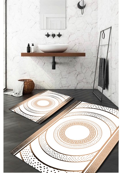Dairesel Benekli 2'li Halı Takımı (60X100/40X60) - ES1219