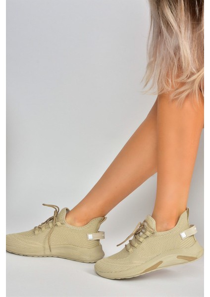 Bej Triko Kumaş Kadın Spor Ayakkabı M702006204 fiyatları