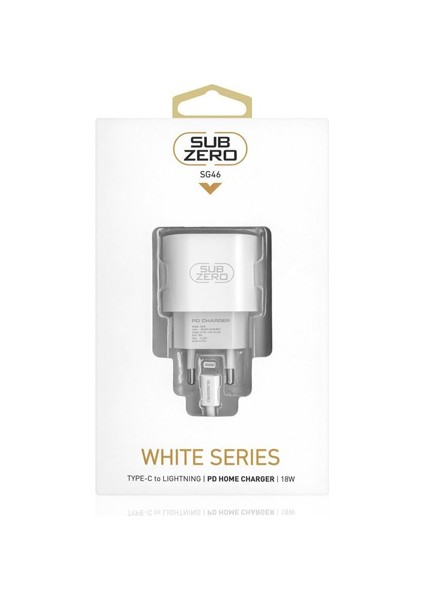 SG46 18W Pd Type-C To Lightning Beyaz Şarj Aleti