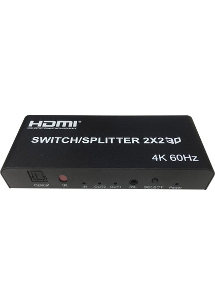 4kx2k-60Hz 2 Port HDMI 2.0 2x2 Switcher Splitter