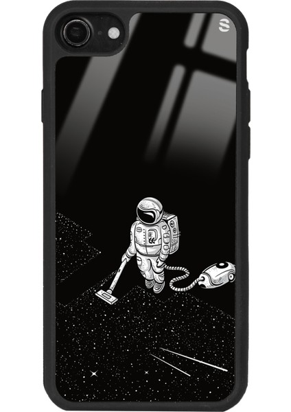 Apple iPhone 7 - 8 Astronot Tatiana Tasarımlı Glossy Telefon Kılıfı