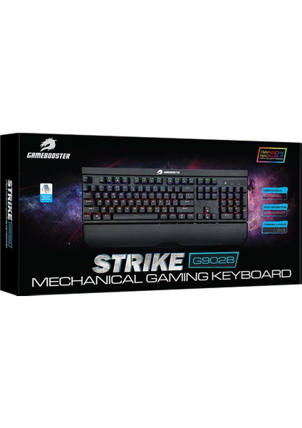 Gamebooster G902 Strike Rainbow Blue Switch Mekanik  Klavye