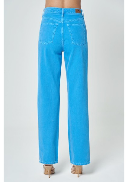 Diana Mercan Rengi Yüksek Bel Dad Straight Fit Fermuarlı Jean Pantolon C 4517-048 modelleri