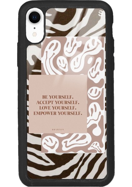 Apple iPhone Xr Emoji Zebra Tasarımlı Glossy Telefon Kılıfı