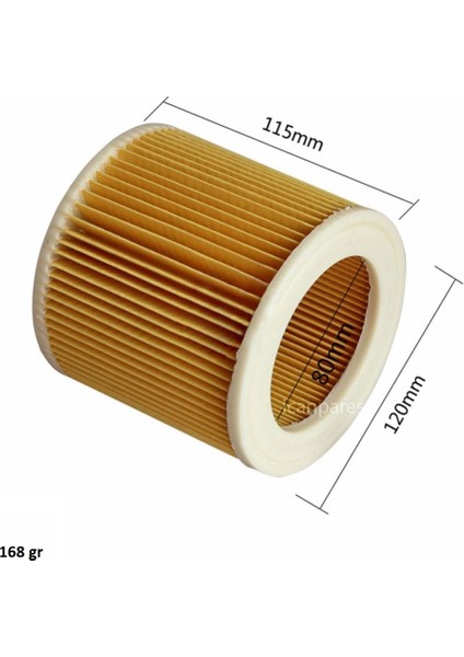 Karcher Uyumlu 6.414-552.0 MV 3 Nt 27/1 Wd 3.200 A 2674 Pt Plus Süpürge Silindir Hepa Filtre