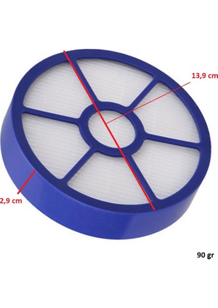 Dyson Uyumlu Dc 33 919563-02 Elektrikli Süpürge Motor Sonrası Hepa Filtre