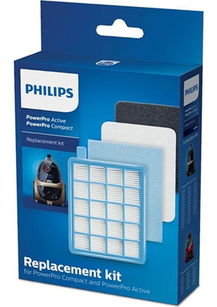 Philips Uyumlu Powerpro Active Fc 8475 8478 8670 9323 9320 9540 Elektrikli Süpürge Hepa Filtre Set