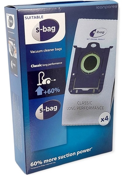 Electrolux Uyumlu pure D8 PD82-8DBT ZAM 6100 OXYGEN ZJM 6810 ELEKTRIKLI SÜPÜRGE 4lü Toz Torbası Sbag