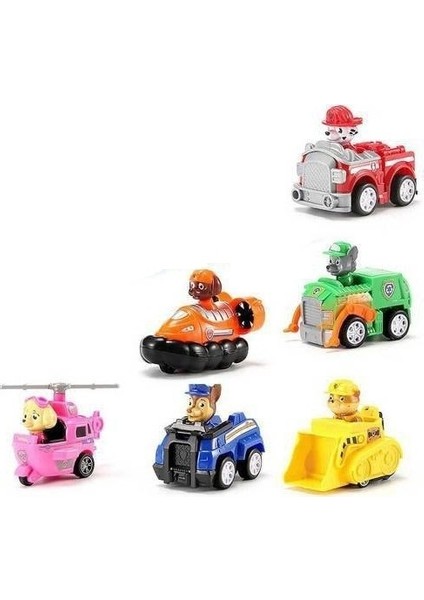 Paw Patrol 6 Araçlı Figürlü Set