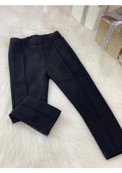Kız Çocuk Süet Tayt C1158 Siyah