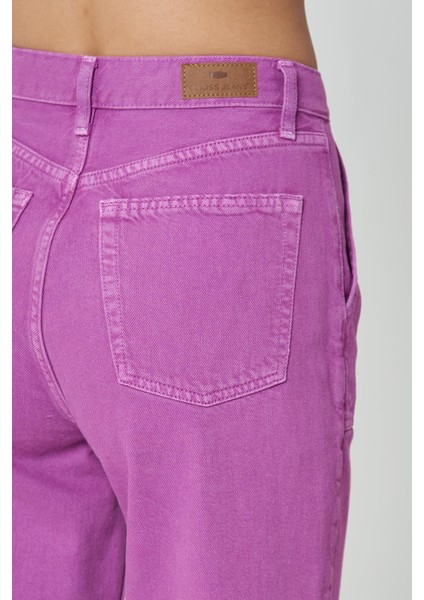 Diana Açık Mor Aplike Cep Detaylı Yüksek Bel Dad Straight Fit Fermuarlı Jean Pantolon C 4517-050 indirimleri