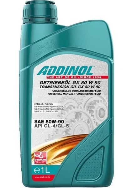 Transmission Oil Gx 80W90 - Sae 80W-90 Şanzıman Yağı ( 1 Litre )