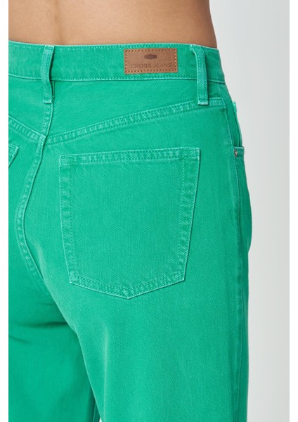 Diana Yeşil Yüksek Bel Dad Straight Fit Fermuarlı Jean Pantolon C 4517-046 indirimleri