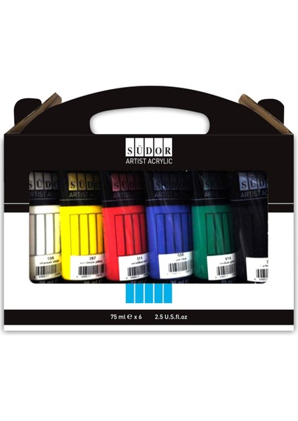 Akrilik Yaldız Renk 6X75 ml MA075-X6-5