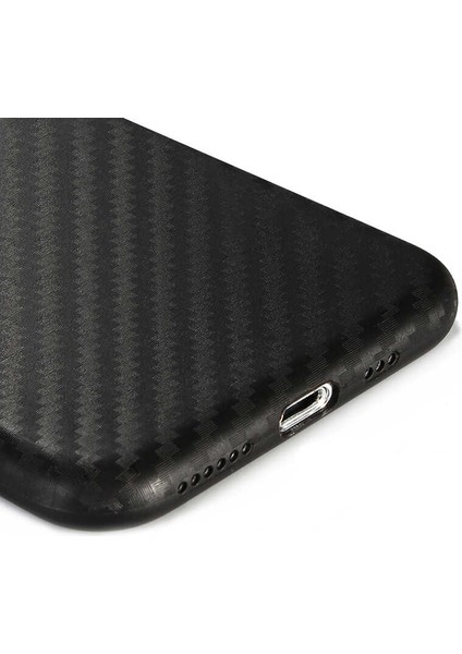 Apple iPhone 11 Pro Max Kılıf Ultra İnce Esnek Karbon PP Fiber Kapak Siyah