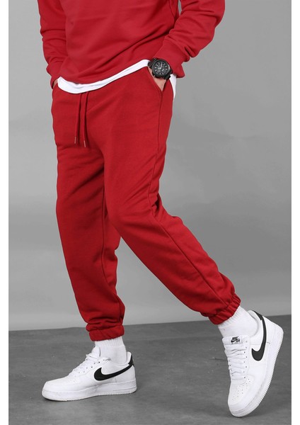 Bordo Basic Regular Fit Erkek Eşofman Altı