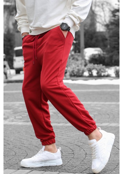 Bordo Basic Regular Fit Erkek Eşofman Altı