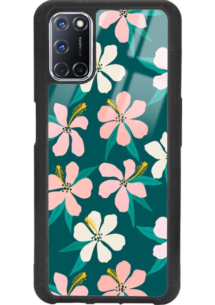 Oppo A52 - A72 Leaf Flovers Tasarımlı Glossy Telefon Kılıfı