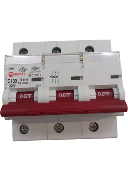 3X100 A C Tipi Otomat Makel