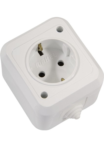 Nemliyer Topraklı Priz Beyaz