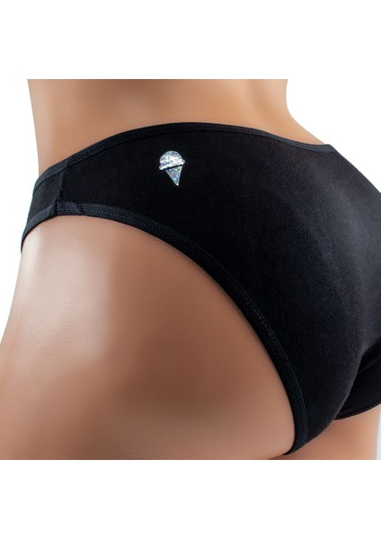 - Ice Cream Baskılı Kadın Külot, Slip, Komik,fantazi, Egzotik, Mesajlı Iç Çamaşırı (Siyah)(Medium) fiyatları