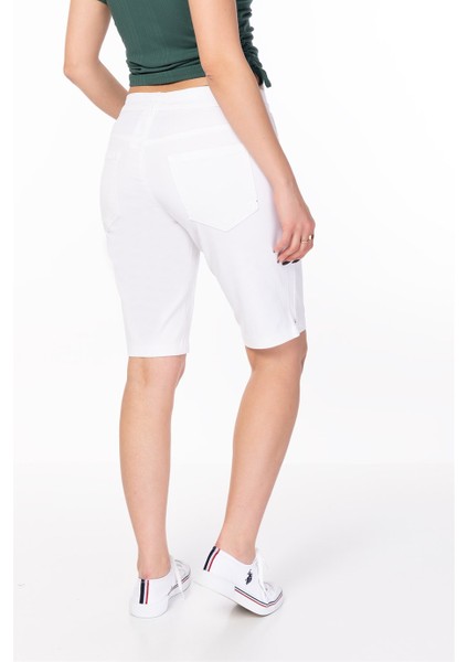 2YBSHBL31884 Org Marka Store E.marella 513102152 513114252 5 Cep Paca Ucu Yırtmaclı Short Beyaz