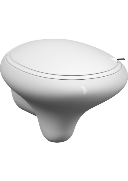 Istanbul 4518B403-0090 Rim-Ex Asma Klozet Seti, Vitra Clean, 52 Cm, Beyaz, (Klozet Kapağı Dahildir)