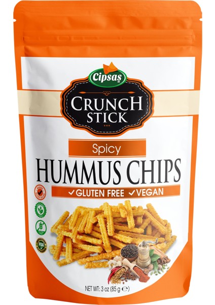 Baharat Aromalı Vegan Glütensiz Zeytinyağlı Fırınlanmış Nohut Cipsi (Hummus Chips)