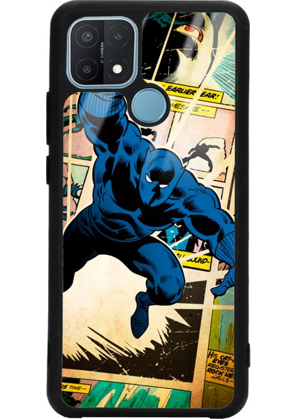Oppo A15 - A15S Black Panther Kara Panter Tasarımlı Glossy Telefon Kılıfı