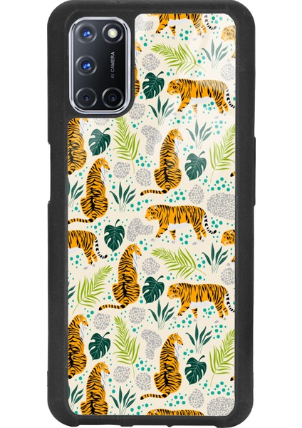 Oppo A52 - A72 Kaplan Art Tasarımlı Glossy Telefon Kılıfı