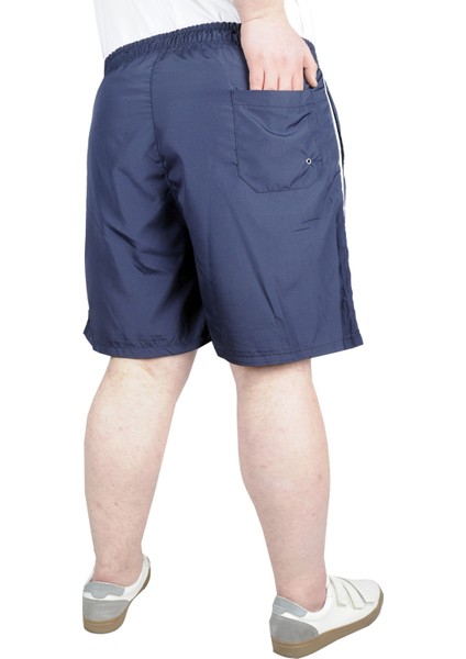 Büyük Beden Deniz Şortu White Line 21451 Lacivert modelleri