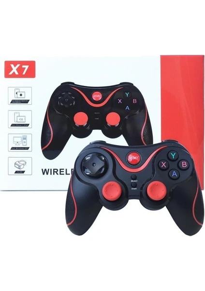 X7 Wireless Kablosuz Oyun Kolu Bluetooth Joystick Gamepad Tv Box Android Tv Uyumlu