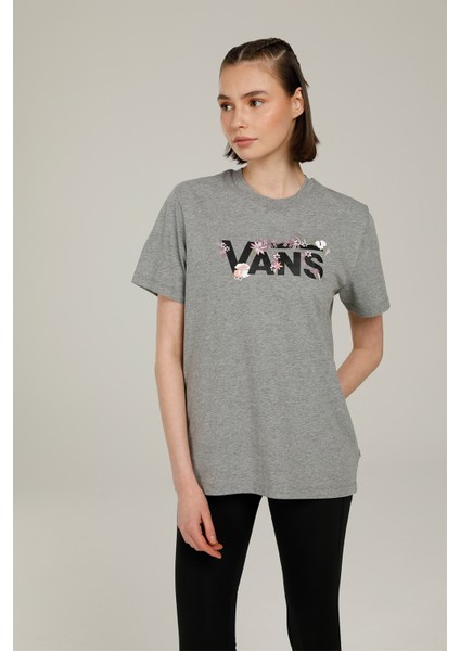 WM DROP V FLORAL BF-B GRI Kadın Kısa Kol T-Shirt fiyatları