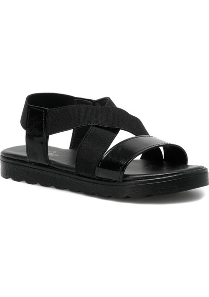 CS22053 2fx Siyah Kadın Düz Sandalet