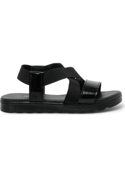 CS22053 2fx Siyah Kadın Düz Sandalet