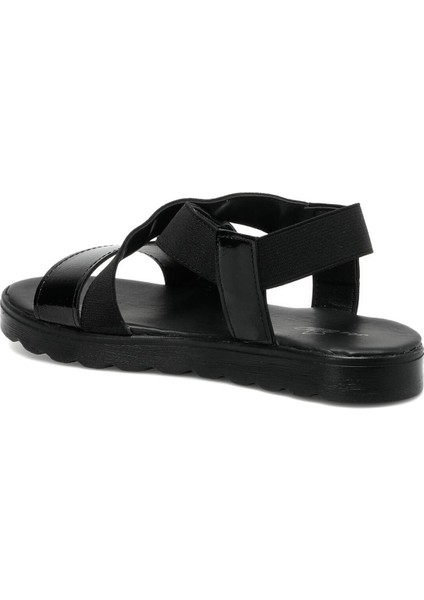 CS22053 2fx Siyah Kadın Düz Sandalet