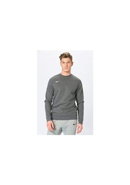 AJ1466-071 Gri Team CLUB19 Crew Erkek Sweatshirt