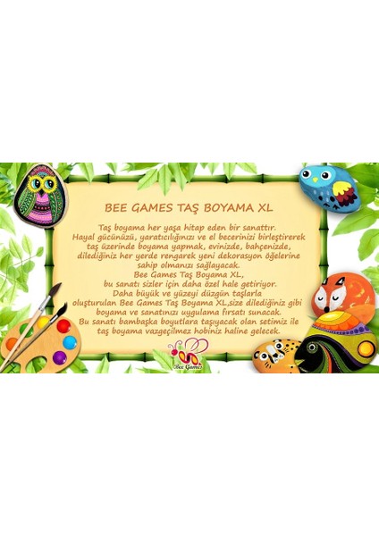 Bee Games 2 Adet Taş Boyama Xl Hobi Uygulama Boyama Seti