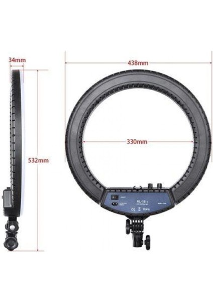 Rl-18 Selfie Işığı Tripodlu Ring Light Parlaklık, Işık Açısı ve Renk Sıcaklığı Ayarlı indirimleri