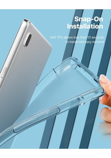 Samsung Galaxy Tab S6 Lite 2024 P620 P610 Kılıf Darbelere Dayanıklı Şeffaf Kapak 13-15-17