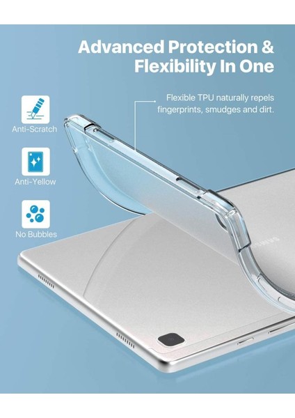 Samsung Galaxy Tab S6 Lite 2024 P620 P610 Kılıf Darbelere Dayanıklı Şeffaf Kapak 13-15-17