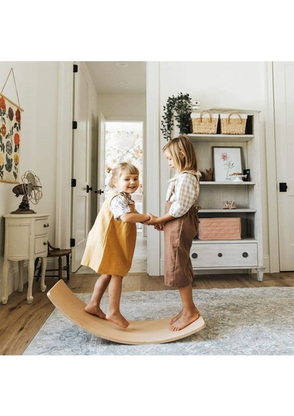 Denge Tahtası Balance Board Doğal Ahşap Oyuncak