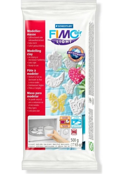 Fimo Air Light Havayla Kuruyan Hafif Seramik Hamuru 500 Gr. Beyaz