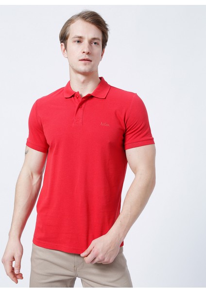 Slim Fit Pike Desenli Kırmızı Erkek Polo T-Shirt - 222 Lcm 242057 Twins