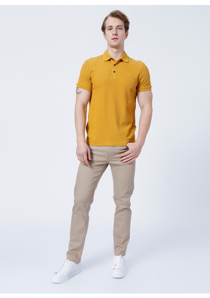 Lee Cooper Regular Fit Düz Hardal Erkek Polo T-Shirt - 224 Lcm 242049 Tylen