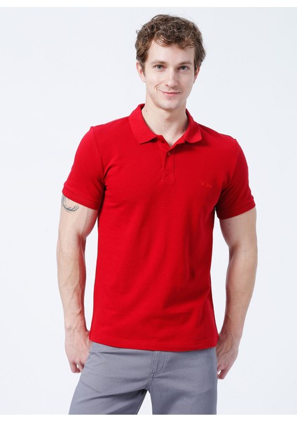 Slim Fit Pike Desenli KoyuKırmızı Erkek Polo T-Shirt - 223 LCM 242057 Twins fiyatları
