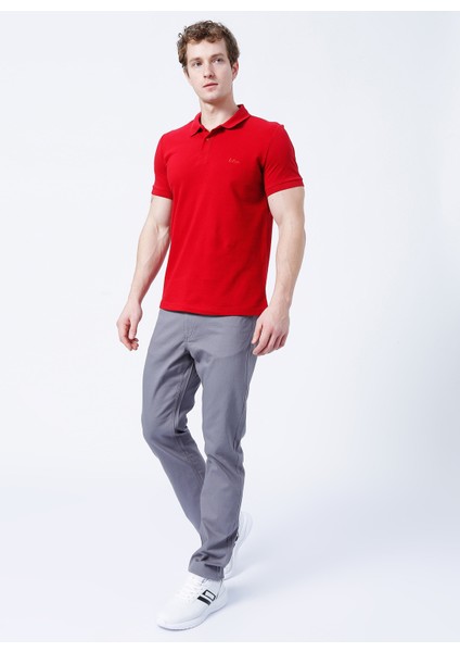 Slim Fit Pike Desenli KoyuKırmızı Erkek Polo T-Shirt - 223 LCM 242057 Twins modelleri