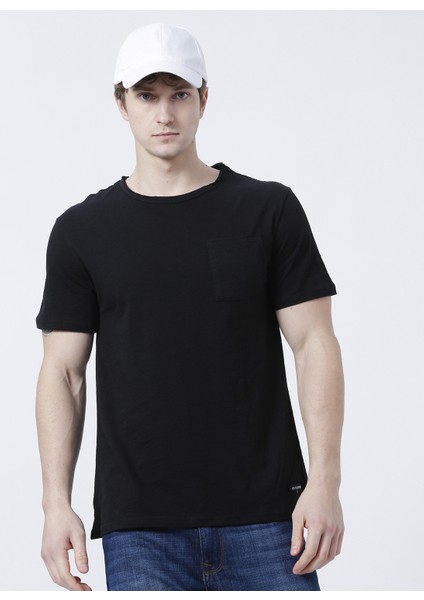 Bisiklet Yaka Slim Fit Düz Siyah Erkek T-Shirt - 222 Lcm 242042 Daniel indirimleri