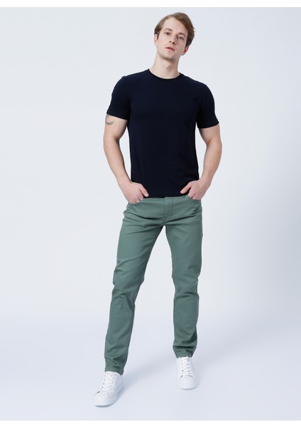 Bisiklet Yaka Slim Fit Düz Lacivert Erkek T-Shirt - 222 Lcm 242055 Gael indirimleri